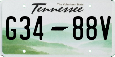 TN license plate G3488V