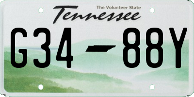 TN license plate G3488Y