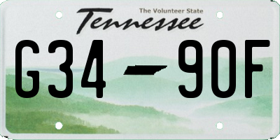 TN license plate G3490F