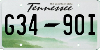 TN license plate G3490I
