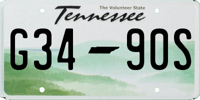 TN license plate G3490S