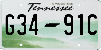 TN license plate G3491C