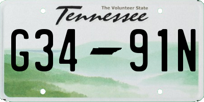 TN license plate G3491N