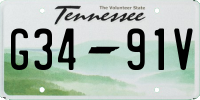 TN license plate G3491V