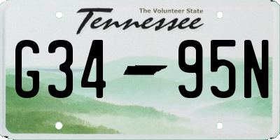 TN license plate G3495N