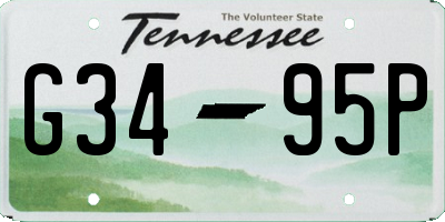 TN license plate G3495P