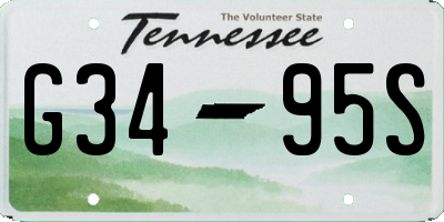 TN license plate G3495S