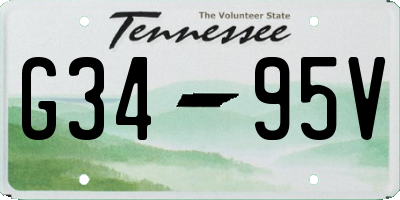 TN license plate G3495V