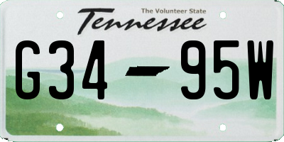TN license plate G3495W