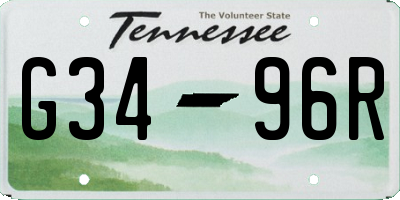 TN license plate G3496R