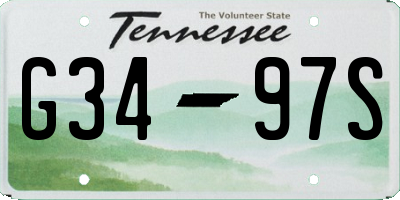 TN license plate G3497S