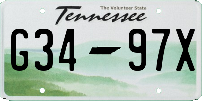 TN license plate G3497X