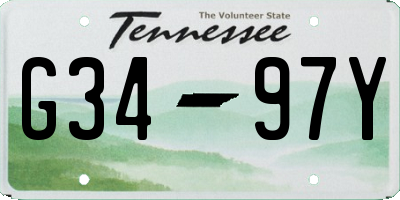 TN license plate G3497Y