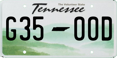TN license plate G3500D