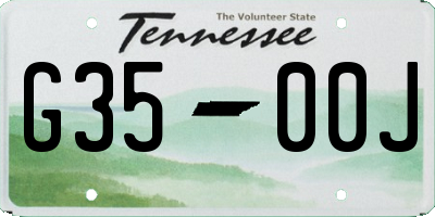 TN license plate G3500J
