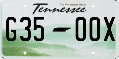 TN license plate G3500X