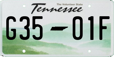 TN license plate G3501F