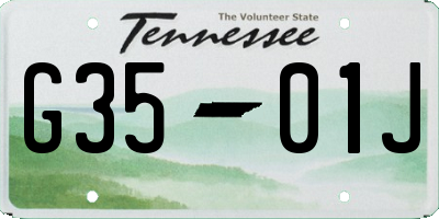 TN license plate G3501J