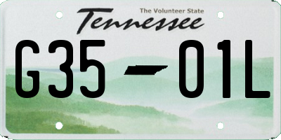 TN license plate G3501L