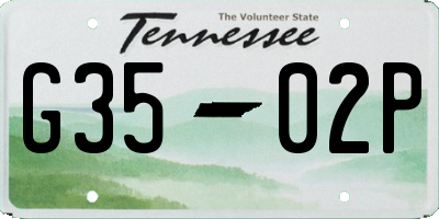 TN license plate G3502P