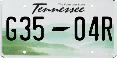 TN license plate G3504R