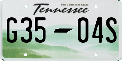TN license plate G3504S