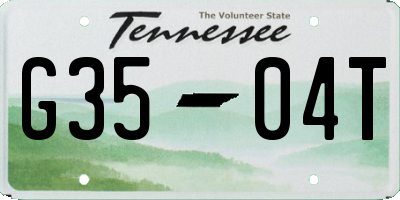 TN license plate G3504T