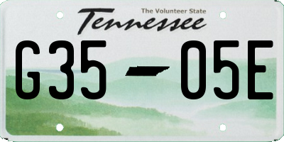 TN license plate G3505E