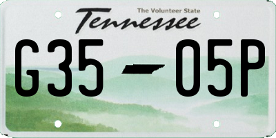 TN license plate G3505P