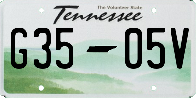 TN license plate G3505V