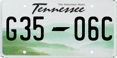 TN license plate G3506C
