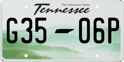 TN license plate G3506P