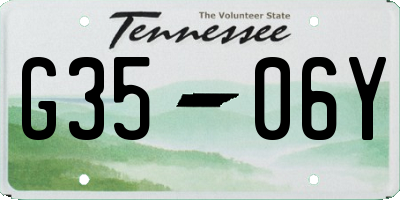 TN license plate G3506Y