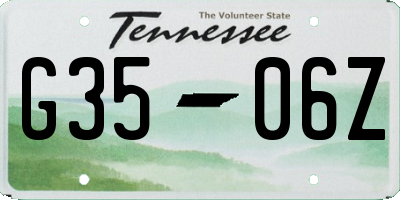 TN license plate G3506Z