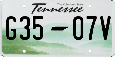 TN license plate G3507V