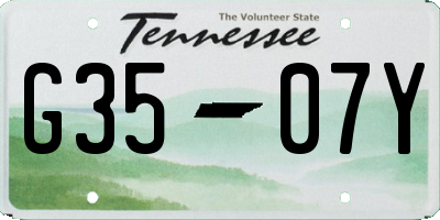 TN license plate G3507Y
