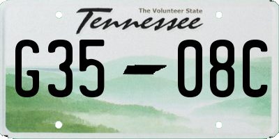 TN license plate G3508C