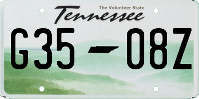 TN license plate G3508Z