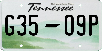 TN license plate G3509P