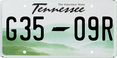 TN license plate G3509R