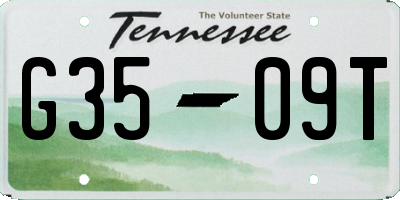 TN license plate G3509T