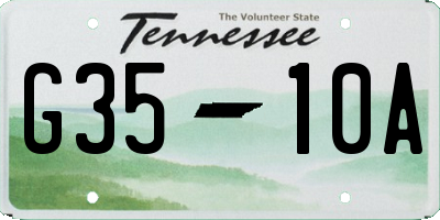 TN license plate G3510A