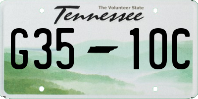 TN license plate G3510C