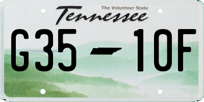 TN license plate G3510F