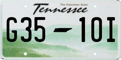 TN license plate G3510I