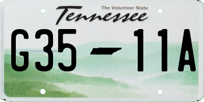 TN license plate G3511A