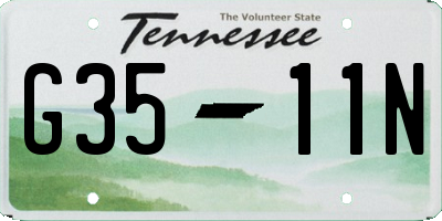 TN license plate G3511N