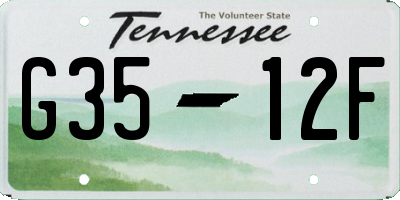 TN license plate G3512F