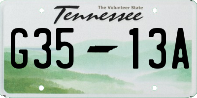 TN license plate G3513A