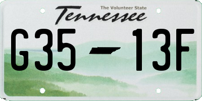 TN license plate G3513F